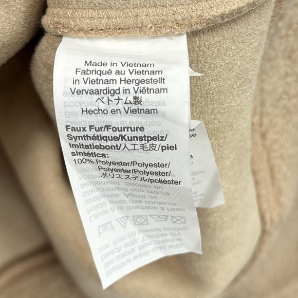 J Crew Vintage Fleece Sweater Womens XXL Tan Sherpa Pullover Cozy Soft NWT - Picture 5 of 11